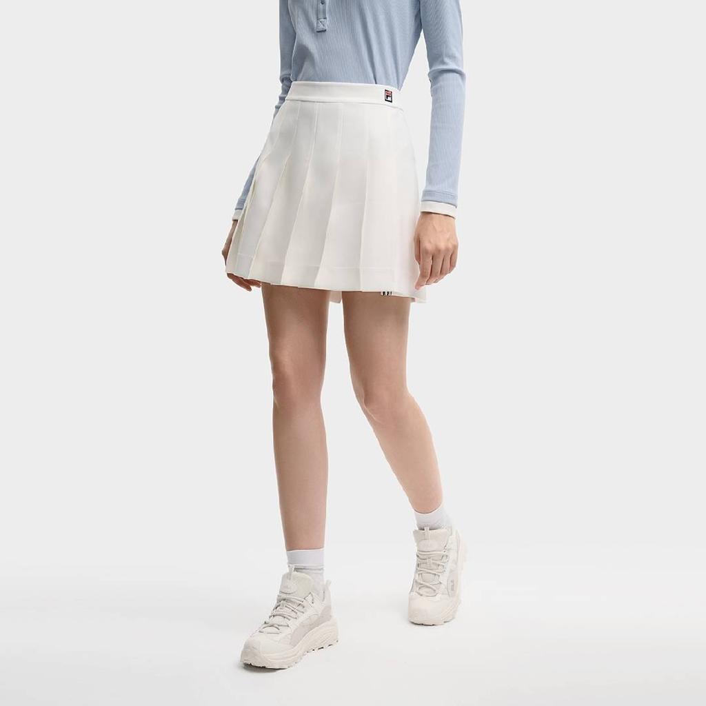 Fila Heritage Brand Logo Fashion Versatile Woven Casual Skirt Women Skirts F11W548304F-WT