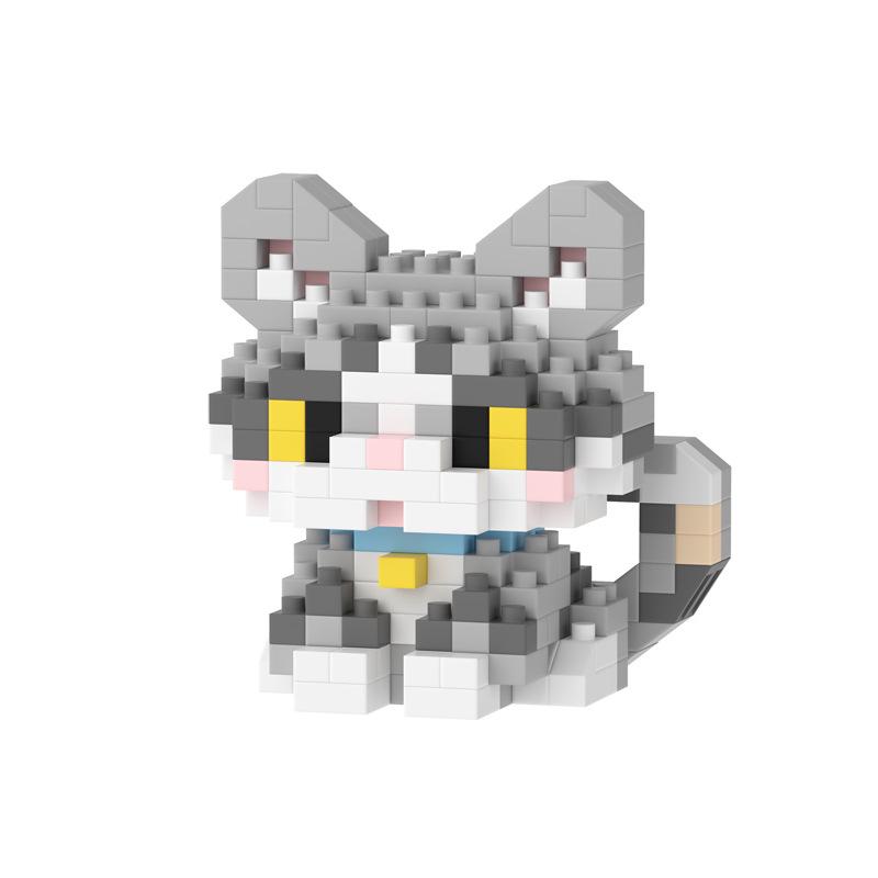 Micro Mini Building Blocks: Shiba Inu, Teddy, Corgi, Cat, Cow Plush Toys Gift Set