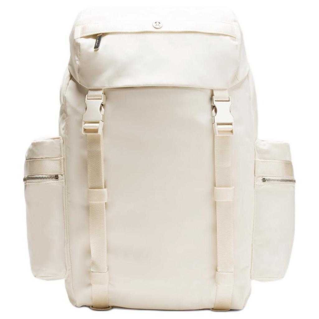 Lululemon 25L Wunderlust Wasserdichter Nylon-Rucksack Unisex Rucksäcke Elfenbein LU9AS8S-033454