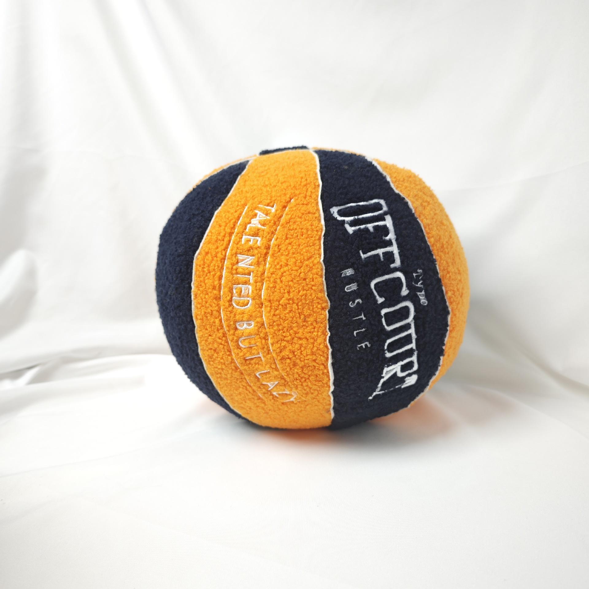 Креативная плюшевая подушка-мяч для куклы 25cm серый — фото 8