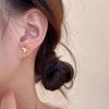 Fairy fashion flower earringsStainless steel gold-plated piercing romantic wedding party accessories