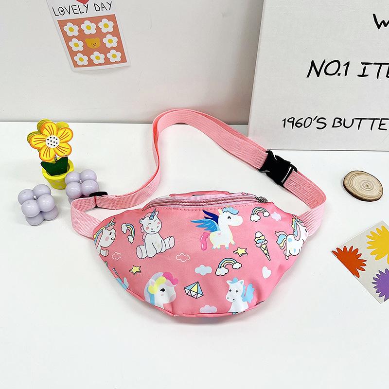 Boys and Girls Fanny Pack Gift Bag Children's Breast Bag New Cartoon Dinosaur Unicorn Shoulder Messenger Bag