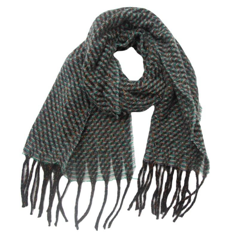 New scarf autumn and winter men's and women's fringed colored flower scarf shawl