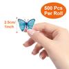 500pcs Butterfly Flower Sticker 8 Design Colorful Butterfly Decals Cute Stickers Party Decoration Scrapbook Stationery