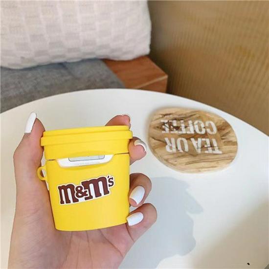 Creative Chocolate M&M's AirPods Pro Case: 1st-3rd Gen Compatible, Bluetooth Silicone Cover