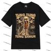 Lustiger Cartoon-Print Kurzarm-T-Shirt Lockerer Lässiger Stil Tägliche Streetwear Trendiges Oberteil Unisex Bequemer Stoff