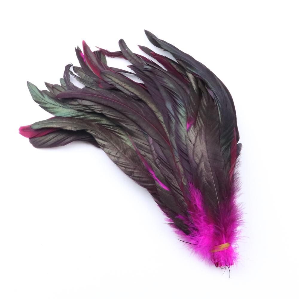 10PCS/lot Natural Roosters Tail Feather Bulk 10-16inch/25-40cm Cock Chicken Feathers Decorations for Carnival Stage Performances