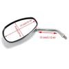 Rectangular Motorcycle Rear View Mirrors Rotatable Handle Bar End Mirror  for 10 Mm ID Handle