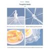 White Foldable Mesh Food & Table Cover - Mosquito & Dust Proof, Transparent Picnic & Vegetable Protector