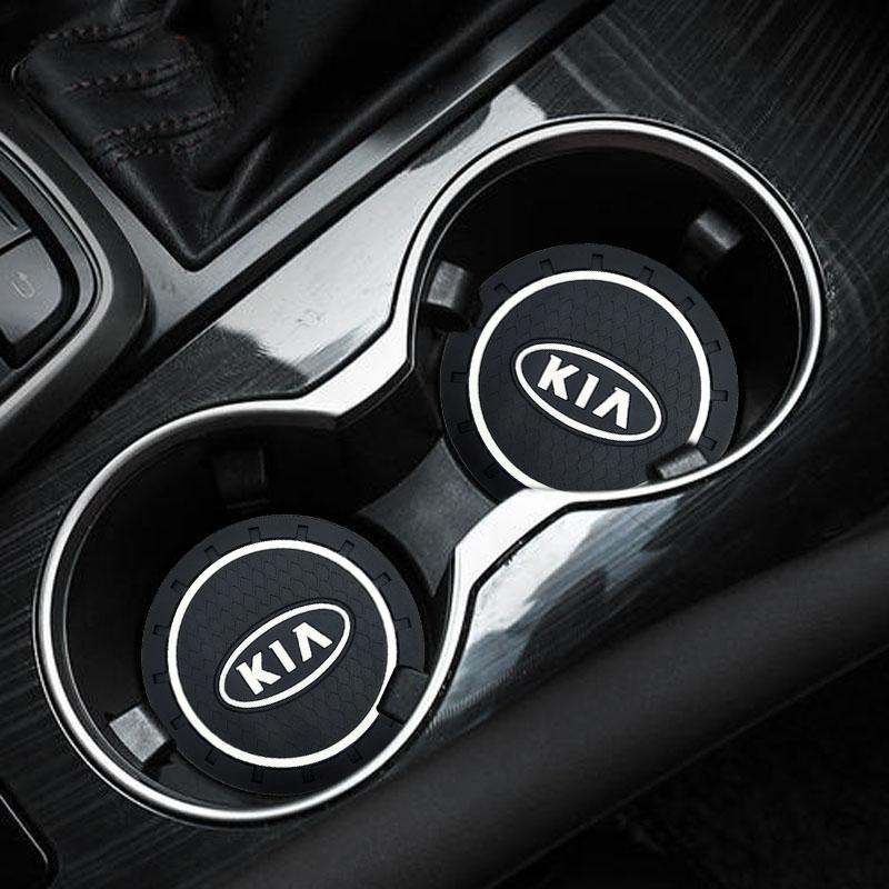 1/2pcs Non-slip Car Water Cup Mat Anti-slip Bottle Holder Coasters For KIA sportage ceed sorento cerato optima picanto rio soul k3 k5 Car Accessories