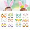 Cute Easter Egg Eyeglasses Photo Props Theme Bunny Carrot Glasses for Birthday Parties