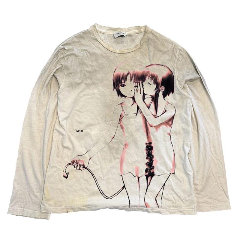 DRIPX Eyes Graphic Men Hip Hop T-shirts Vintage Harajuku Oversized Long Sleeve Tee Tops Streetwear Tshirt