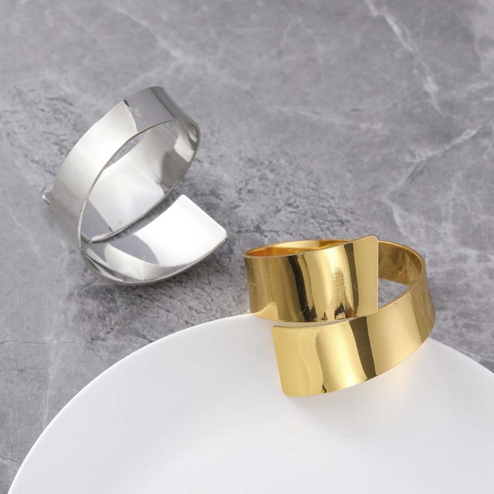 

Gilded Napkin Ring Gold/Silver Wedding Towel Rings Durable Napkin Holder Christmas серебряный