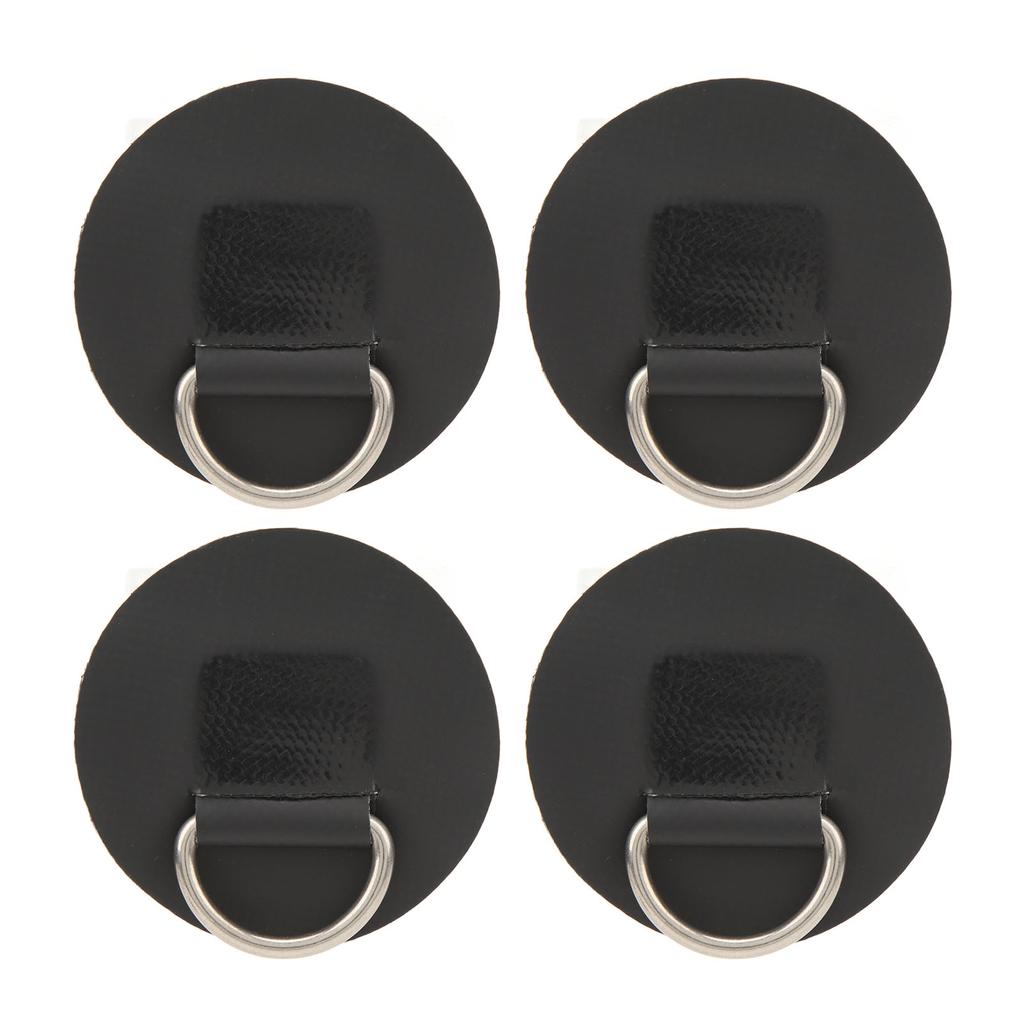 4PCS D Ring Patch PVC Stainless Steel Surfboard Single Layer Round Shape D Ring Pad for Inflatable Boat Kayak Canoe
