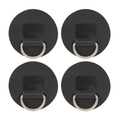4PCS D Ring Patch PVC Stainless Steel Surfboard Single Layer Round Shape D Ring Pad for Inflatable Boat Kayak Canoe