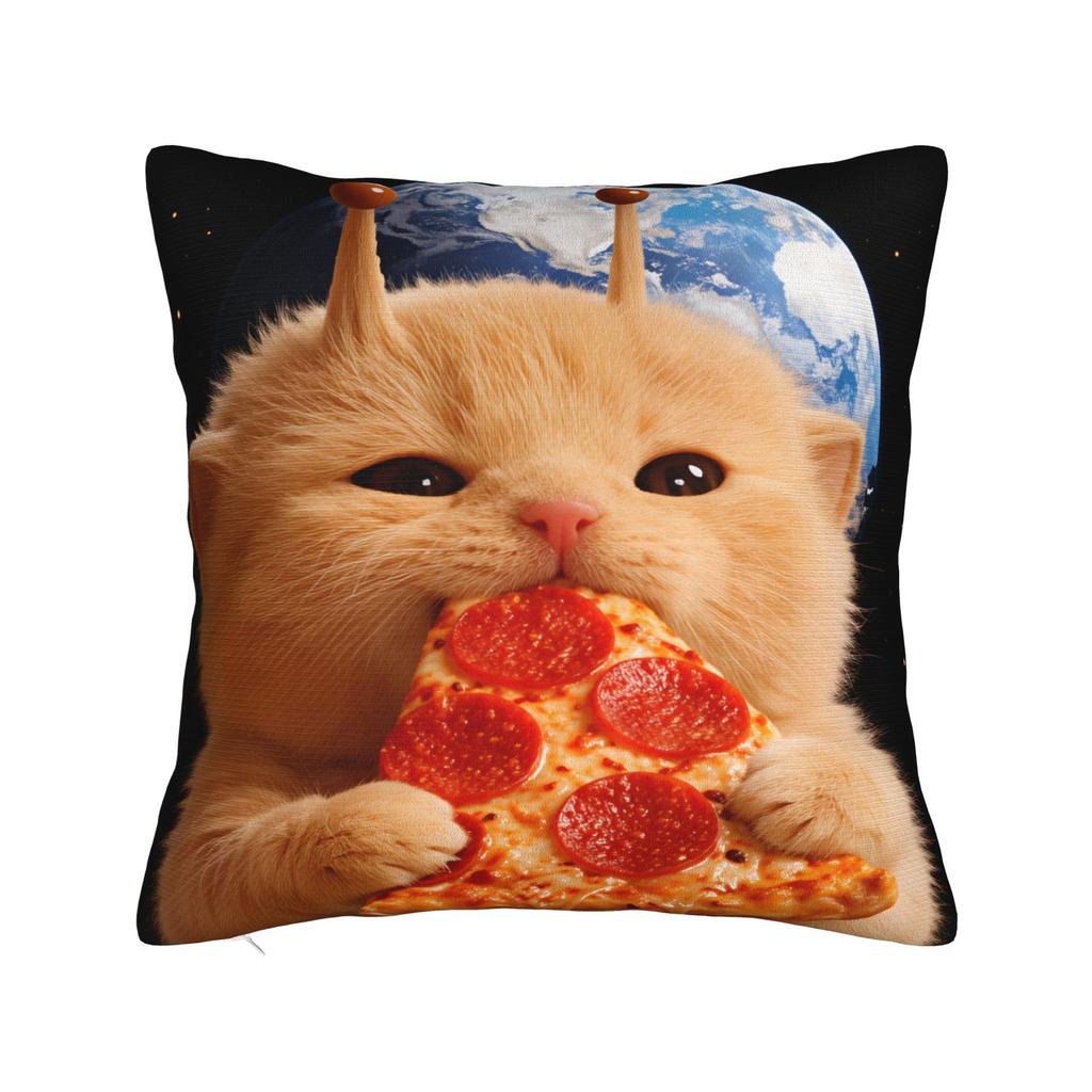 Pillow Cover Green Fruit Space Cat  Fashion Pillow Case For Sofa Home Decor Pillowcases