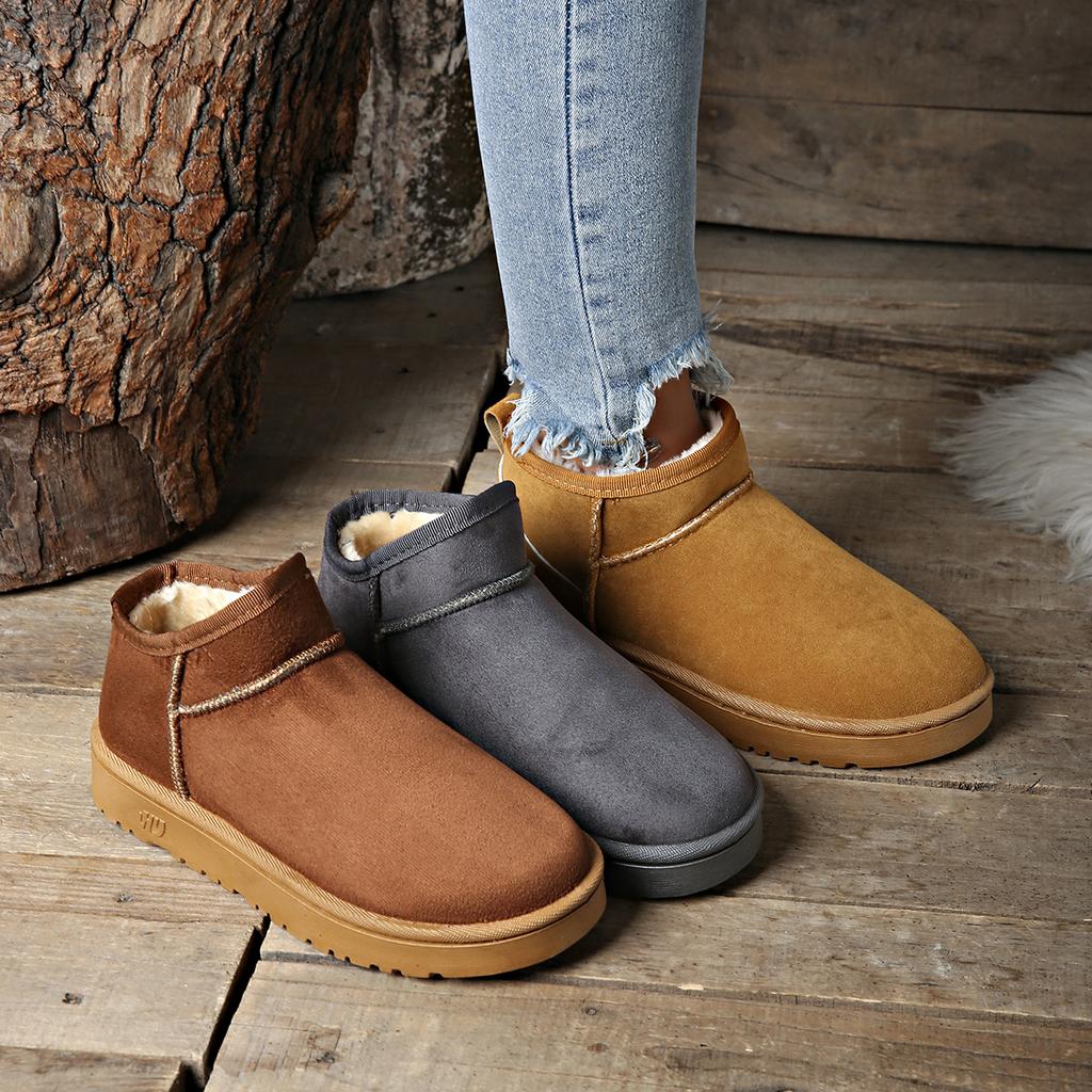 Classic snow boots women's autumn and winter new thick-soled piled thickened warm cotton shoes short boots