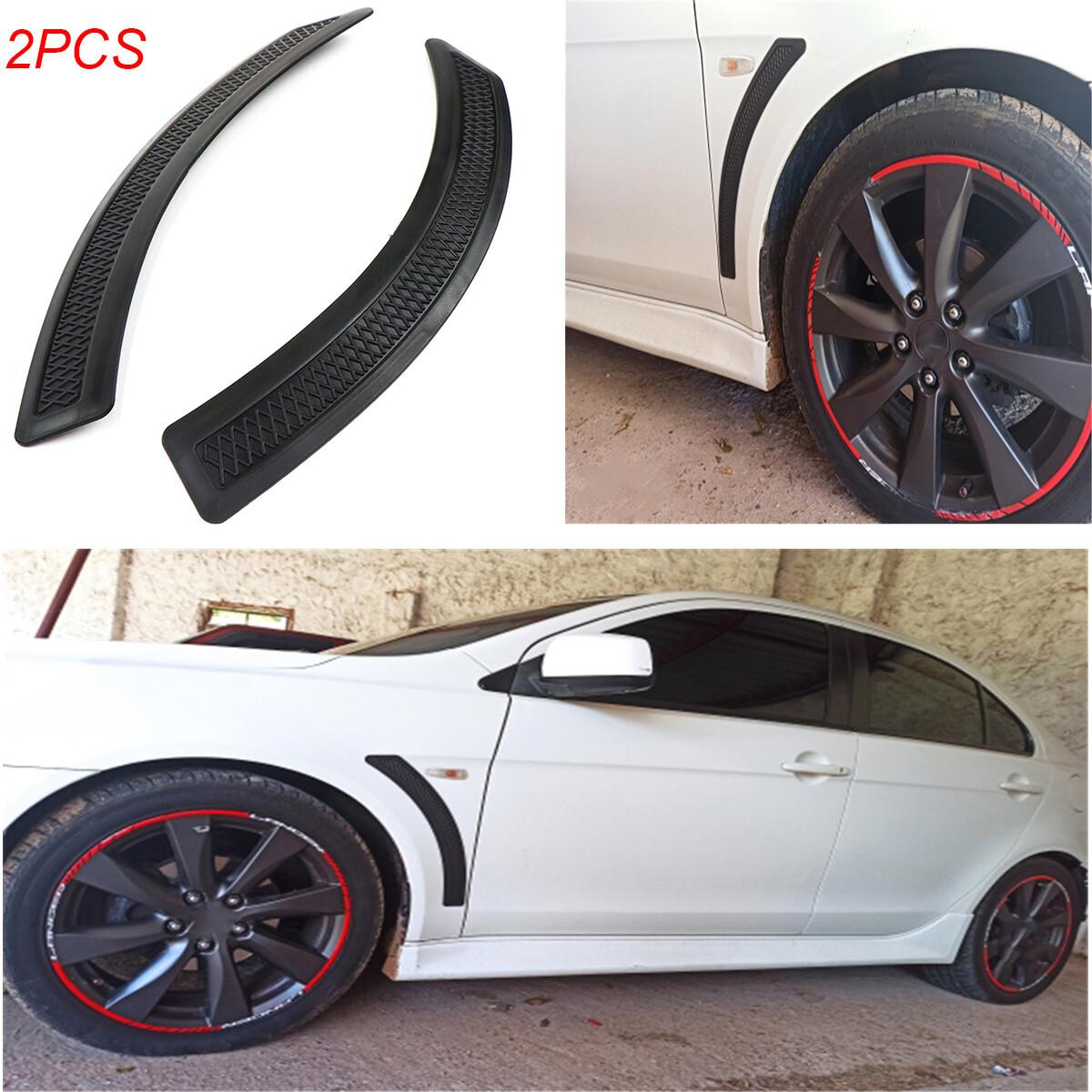 2PC Matte Black Car Front Fender Side Vent Cover For Mitsubishi Lancer EVO 08-15