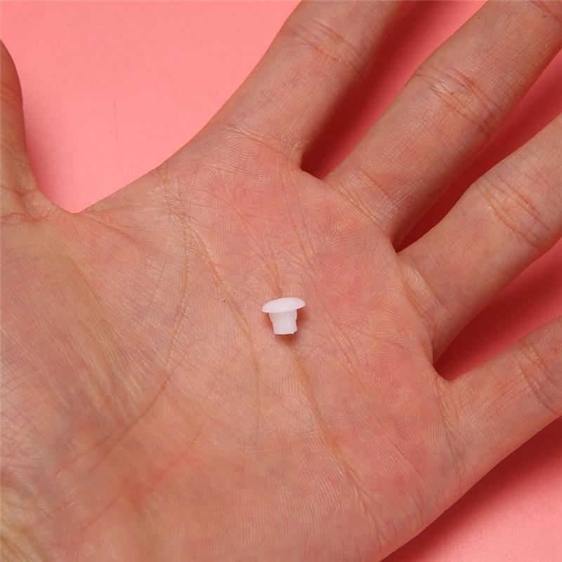 A84X-Plastic Round Shaped Cover Screw Cap Lid White 300Pcs For 5Mm Dia Hole