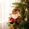 Christmas Hanging Ornaments, Fabric Dancing Figurines, Santa and Snowman Dolls, Christmas Tree Accessories for Holiday Scene Decor