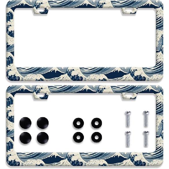 Personalise In God We Trust Christian License Plate Frames Car Universal Accessories Stainless Steel License Plate Cars Decor Screw Caps Fits