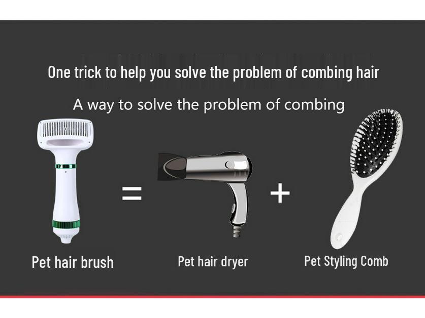 Silent Portable Mini Pet Hair Comb for Drying