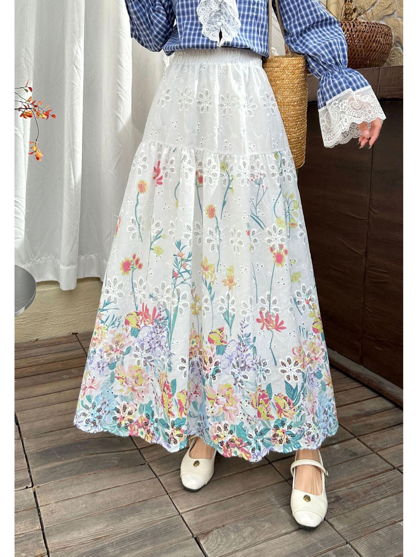 Elegant French Embroidered High-Waist Fairy A-Line Dress One Size жёлтый