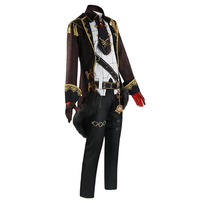 Costume Cosplay Diluc da Gioco   Uniforme Cosplay Cappotto Top Pantaloni Parrucca Abiti Diluc Costumi di Carnevale di Halloween per Uomini
