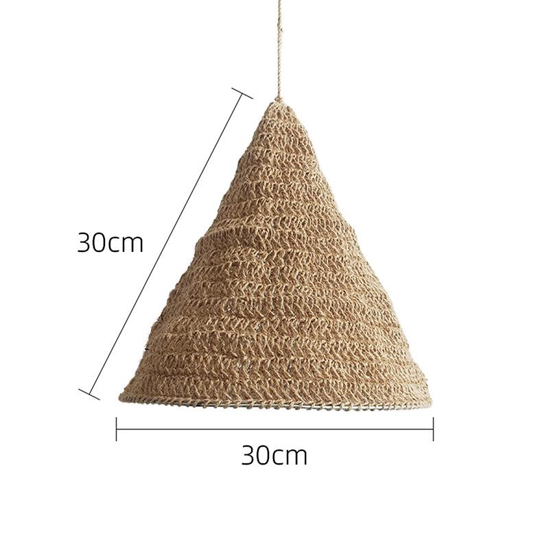 Handmade Weave Jute Rope Lampshade Bohemian Style Hanging Lamp Shade For Home Restaurant Pendant Light Cover Decorations