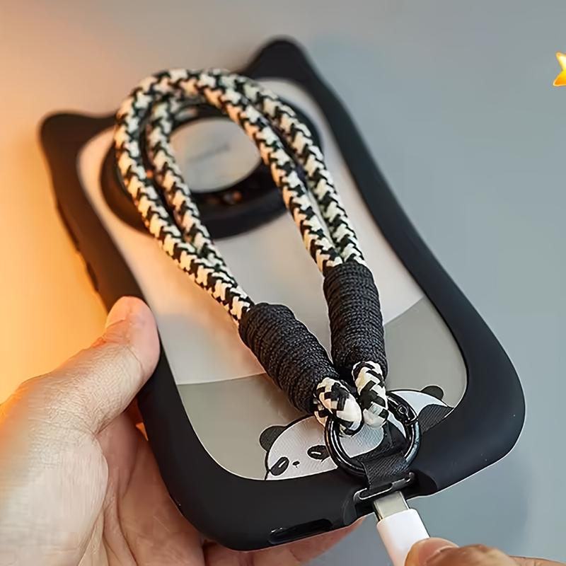 Cartoon Panda Cat Dog 360 Rotatable Metal Phone Tether Tab Patch Gasket Cellphone Lanyard Hanging Rope Safety Connecter Piece