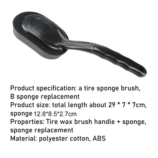 Tire Shine Applicator Arc Design Wear-resistant Sponge Car Tire Cleaning Brush