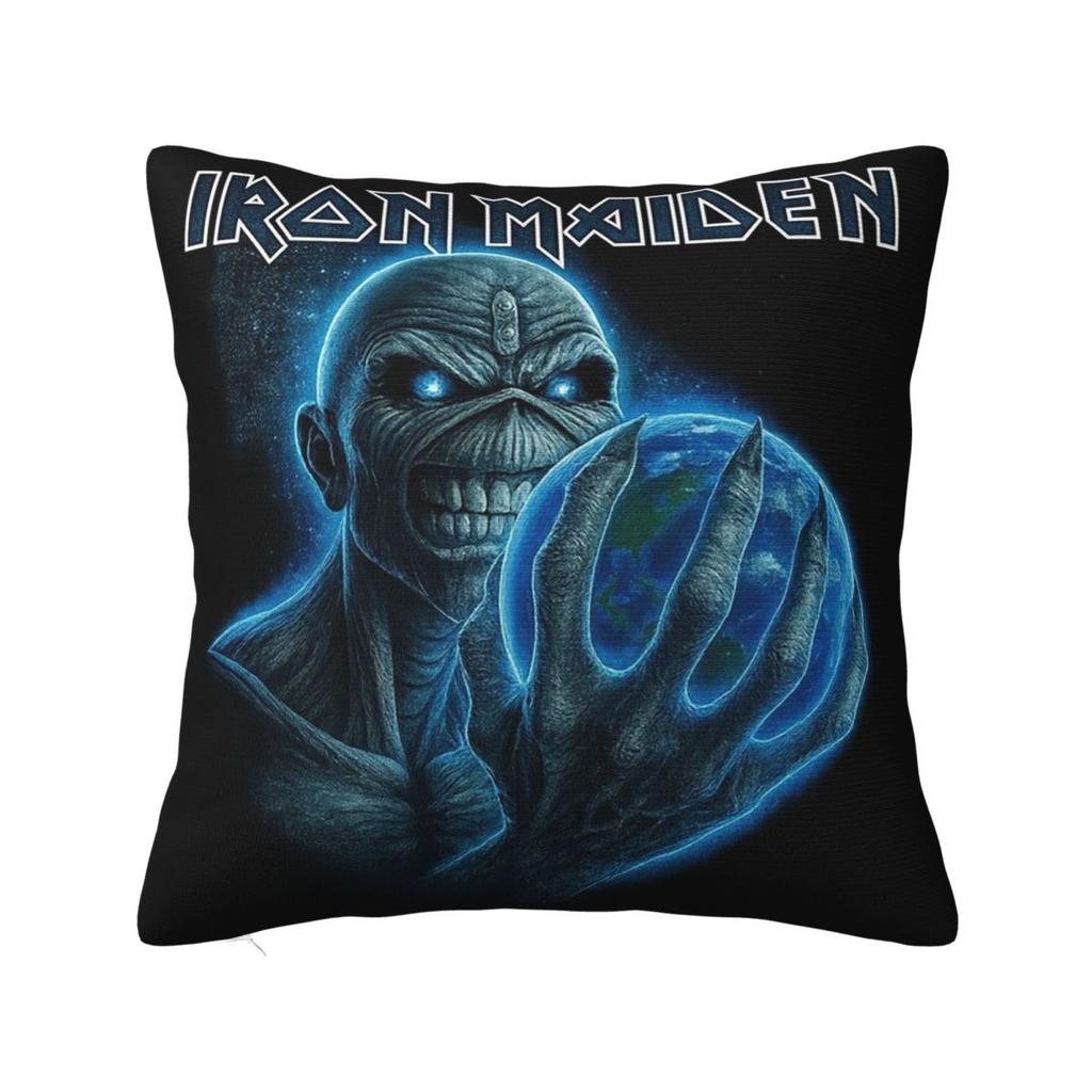 Irons Maidens Band Quadratische Kissenhülle Kissenbezug Kissenhülle Überwurf-Kissenbezug für Zuhause Sofa Wohnzimmer