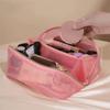 Large Capacity Transparent Makeup Bag Pillow Shape Zipper Closure Women's Washbag Top Handle Waterproof Clear Toiletry Handbags