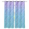 Bed Chamber Blackout Style Drapes Ombre Beauty Mermaid Fish Scale Thermal Insulated Room Darkening Drapes for Living Area Room Drapes