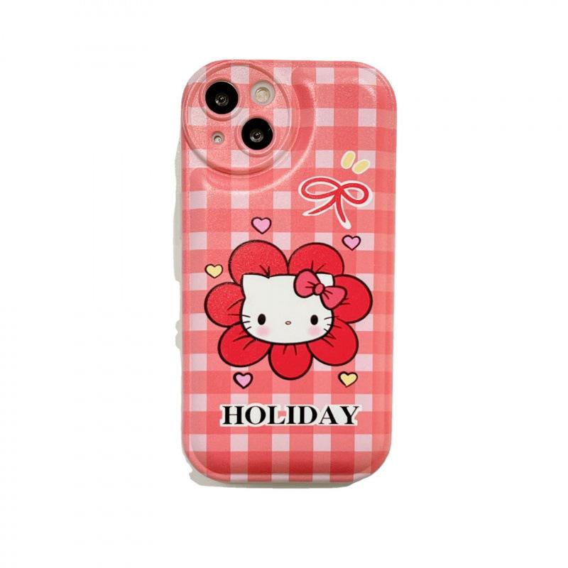 Air cushion flower KT cat plaid for iPhone11promax iPhone 11 mobile phone case 11 silicone xr female xs tide
