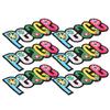 6 Pezzi Toppe in Stoffa Colorate Lettere Inglesi Fatte a Mano DIY Decorazione Vestiti Accessori(Lettere Inglesi Colorate di Pace )