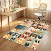 Dog Theme Crystal Velvet Rug Personalized Custom Name Text Soft Floor Mat Home Decor