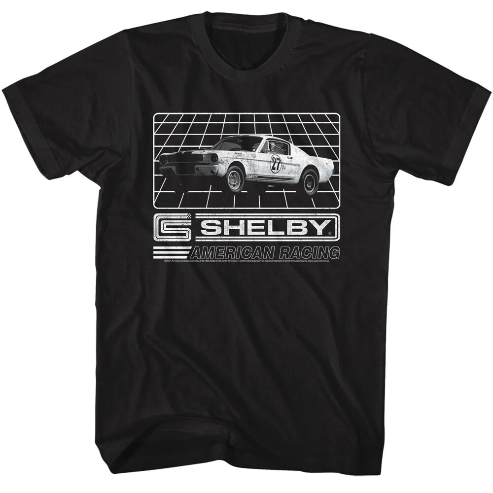 Carroll Shelby Mustang American Racing #27 Grid Box Men T Shirt M