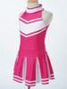 Kids Cheerleading Outfit 2Pcs Girls Dance Cheerleading Stage Performance Costumes Sleeveless Tops with Skirt