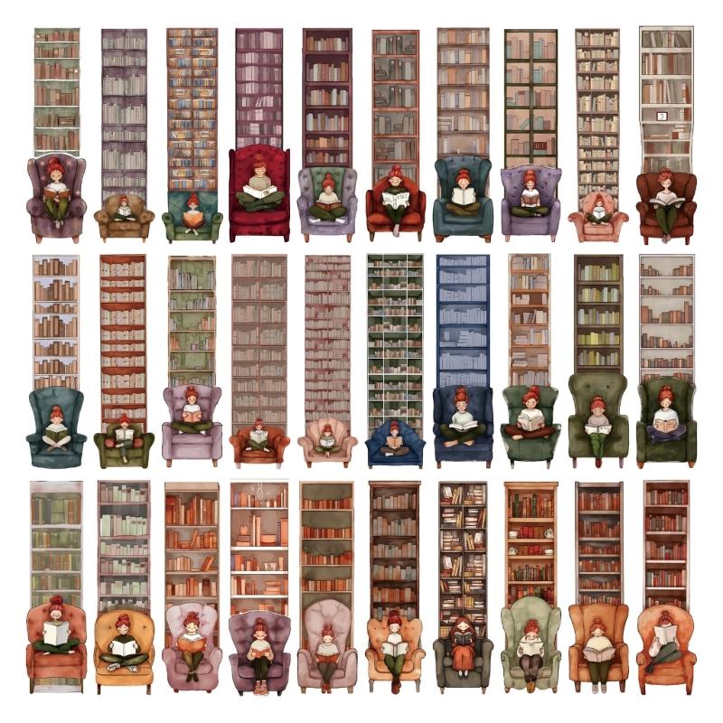 

30 Sheets Decorative Bookmarks Reading Bookmarks Bookcase Bookmarks Creative Page Marker Reading Supplies for Teacher 1