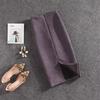 Autumn Winter High Waist Bodycon Vintage Suede Split Thick Stretchy Skirts Women Skirts Suede Solid Color Pencil Skirt