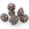 Hollow Metal DND Polyhedral Game Dice Set 7pcs for Table Board Role Playing Game Dice