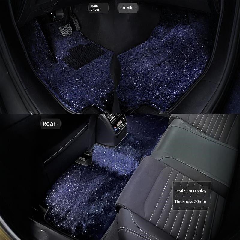 Dedicated World M5 M7 M9 Enjoy World S9 Car Foot Mat Starry Sky Blanket Original Car Carpet-Style Starry Suede