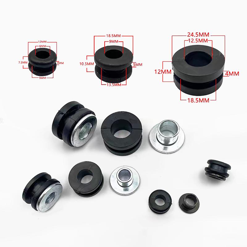 5 Sets Motorcycle Rubber Grommets Bolt Kit Anti Shock Pressure Relief Cushion Accessories for Engine Assembly Repair