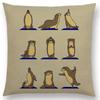 Mais Novos Animais Yoga Estampas de Desenho Animado Engraçadas Capa de Almofada Alpaca Coelho Dachshund Bull Terrier Hipopótamo Cães Panda Capa de Almofada para Sofá