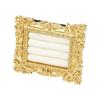 Tabletop Jewelry Display Holder with Ornate Frame, Four Ring Rows for Counter Merchandising, Vanity Storage, and Styling Use