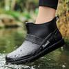 Men Rain Boots Non-slip Light Hiking Rain Shoes Slip On Waterproof Outdoor Leisure Rubber Fishing Shoes Water Shoes