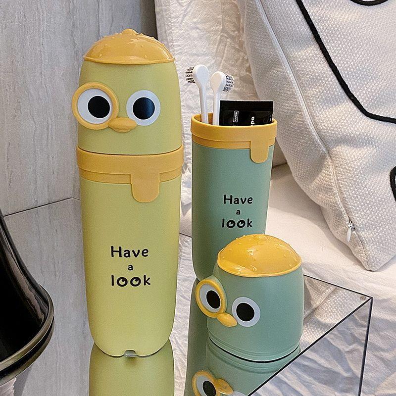 Travel Portable Toothbrush Cup Bathroom Toothpaste Holder Storage Case Box Organizer Travel Toiletries Storage Cup  Creative