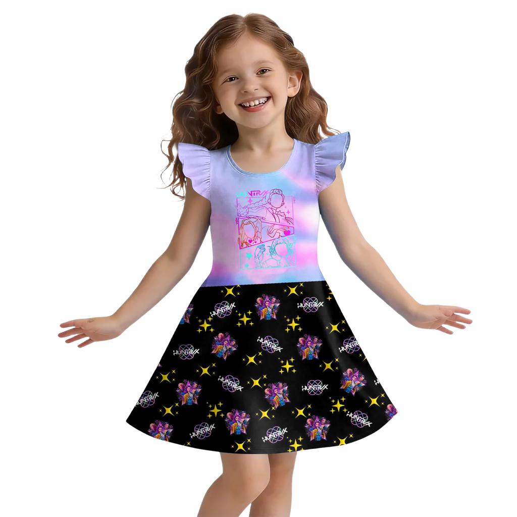 Children's Sleeveless U-neck Summer A-line Floral Casual Holiday Dress