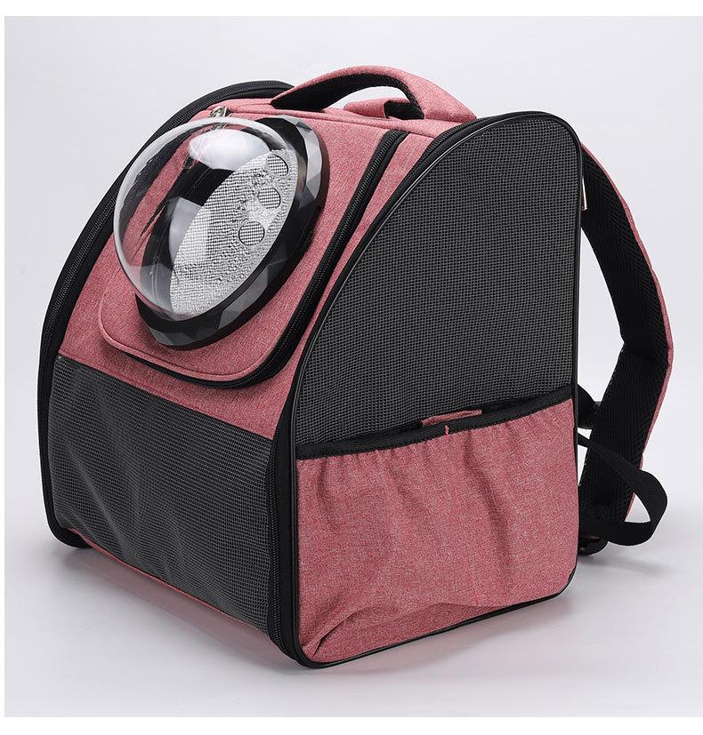 Breathable Transparent Cat Backpack with Detachable Double-Shoulder Design